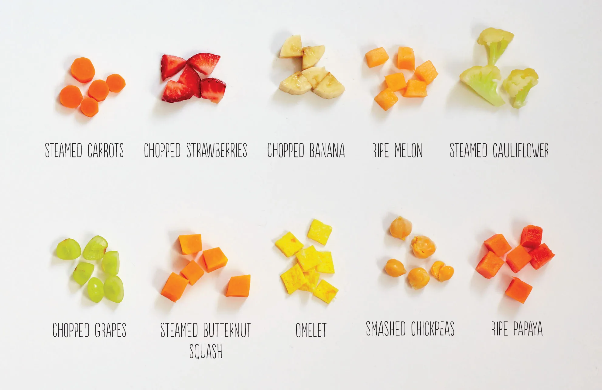 BLW foods feeding cut